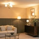 image 2 of ValueLights Memphis Pair of Antique Brass Twist Table Lamps with a Fabric Lampshade Bedside Light