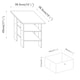 image 4 of 2-Tier 1- Drawer Wooden Side Table | White | White & Cream | 1