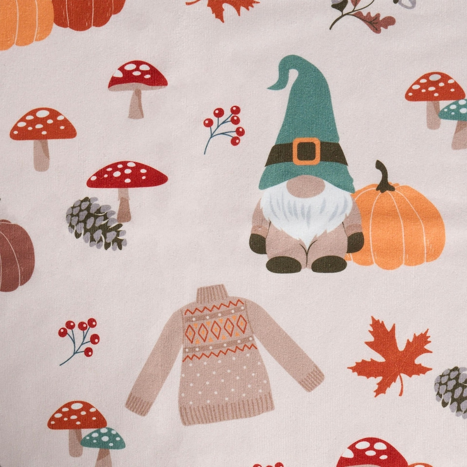 image 1 of OHS Autumnal Gonk Pumpkin Soft Cosy Bathroom Decor Hand Bath Towel Cream | Natural | Hand towel