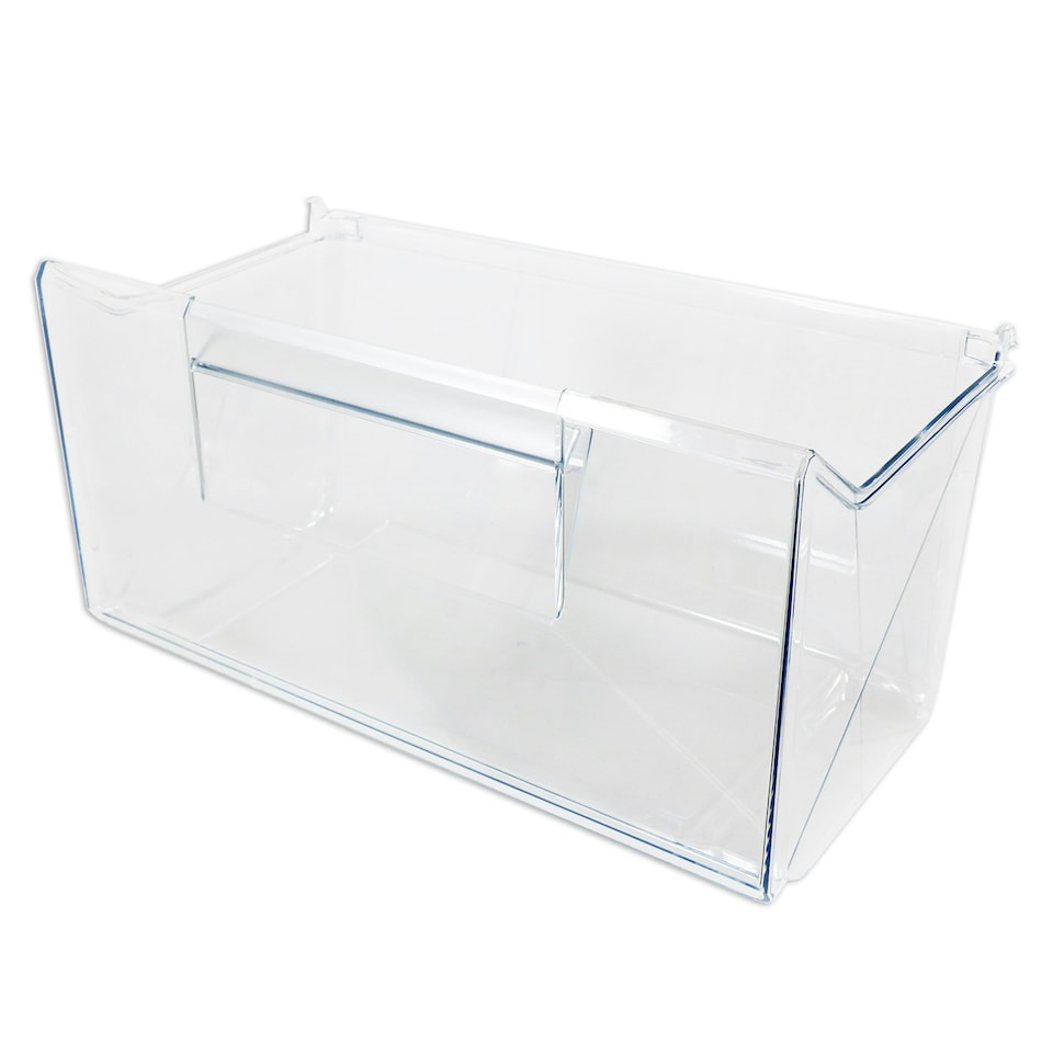 image 1 of SPARES2GO Bottom Drawer for Ikea Isande 10496302 20499932 40499931 60496371 Fridge Freezer Lower Container Box Clear