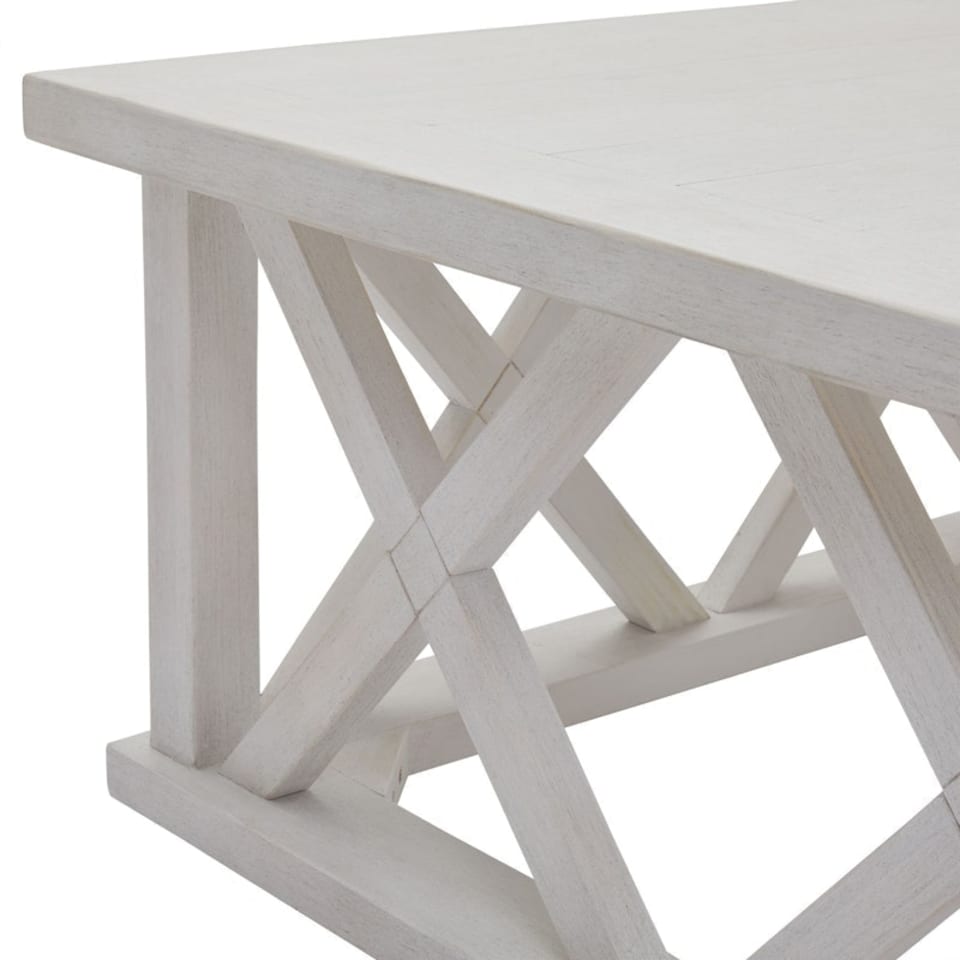 image 1 of Stamford Plank Collection Square Coffee Table - Pine - L100 x W100 x H45 cm - White White