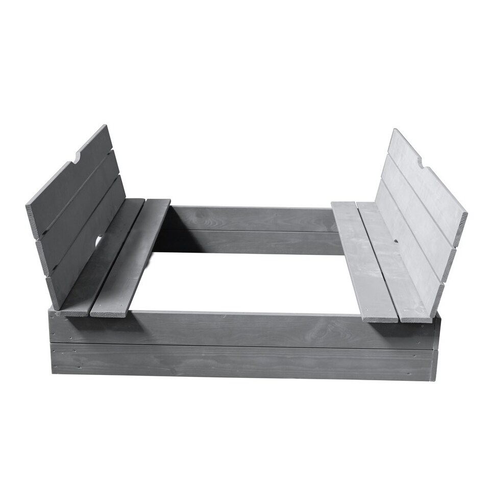 image 1 of Sandpit with Folding Benches 120 x 120cm