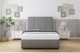 image 1 of Sloomy Lisbon Pewter Dumfries Divan Bed With Mattress No Drawers With 26" Strutted Headboard & 12" Matching Footboard 2'6 Small Single | Grey | Pewter | Small Single | 1