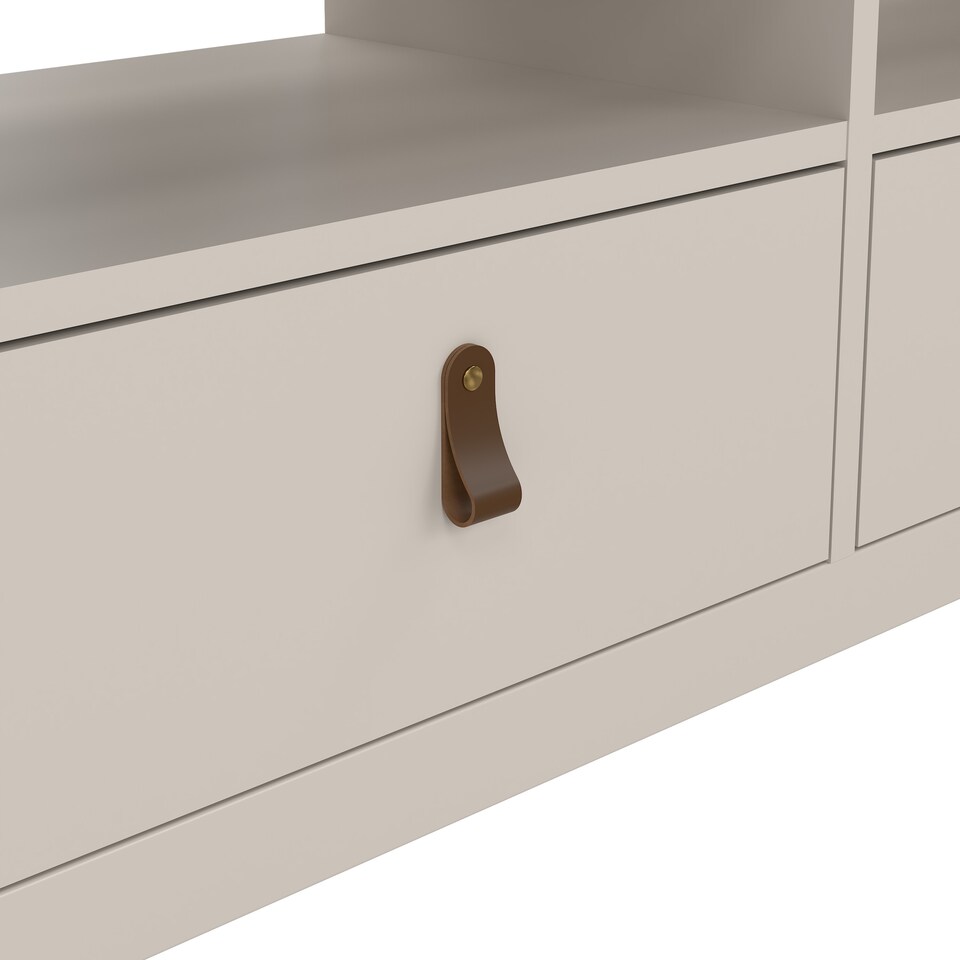 image 1 of Barcelona TV Unit 3 Drawers in Cashmere | Grey | Cashmere | One Size | 1