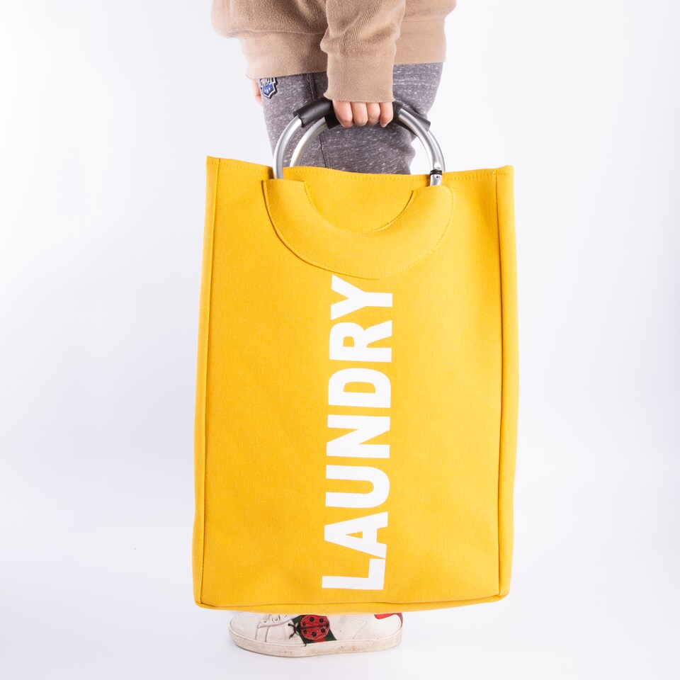 image 1 of Wickerfield Foldable Fabric Laundry Bag with Carry Handles