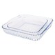 image 7 of Argon Tableware 2pc Optical Square Glass Oven Dish Set - 2 Sizes | Clear | Clear | 2 Sizes