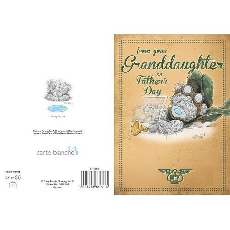 image 1 of From Granddaughter Me to You Bear Fathers Day Card, by carte blanche