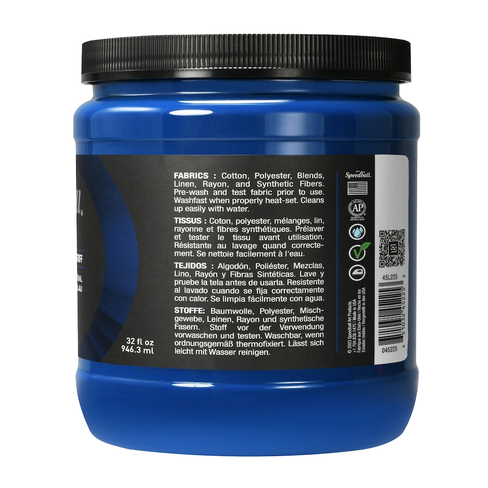 image 1 of Speedball Flex Screen Printing Fabric Ink, Mineral Blue, 32oz