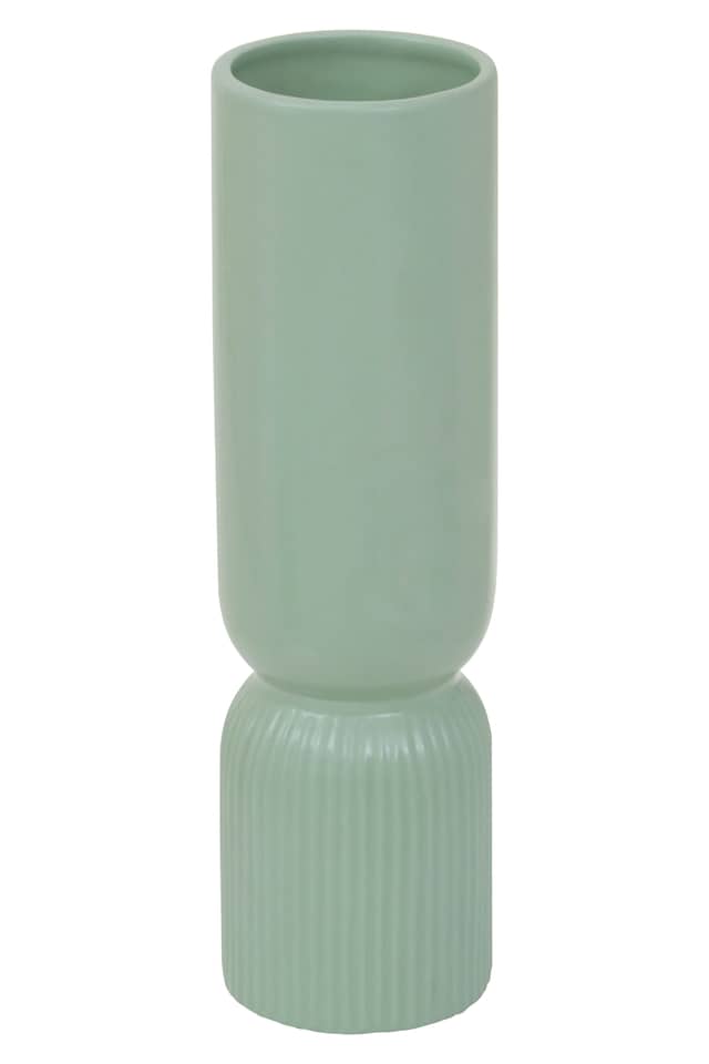 image 1 of Orsina Sturdy Ceramic Design Sage Green Vase, Spacious Flower Ceramic Vase, Lightweight Vase For Artificial Flowers