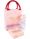 image 3 of DC Comics Wonder Woman Lunch Bag | Rectangular Tote Style 3 Piece Set with Water Bottle & Snack Container | Embrace Superhero Power | Pink Shield Design for Adults & Kids | Wonder Durable Material