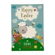 image 1 of Cute Lamb with Eggs Design Open Easter Card