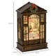 image 3 of HOMCOM Christmas Snow Globe Lantern with Lights for Holiday, Bronze Tone