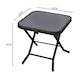 image 2 of Folding Side Table Glass Top Small Side Stool Drink Coffee Garden Home Furniture