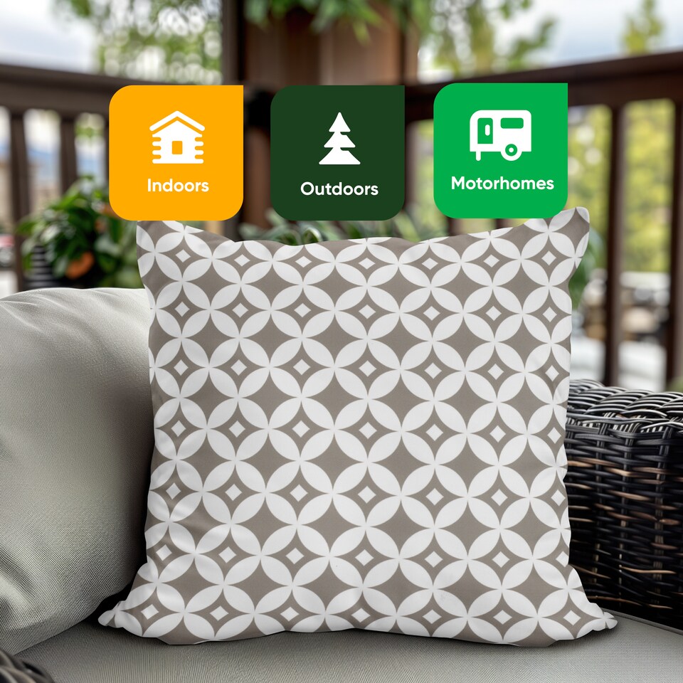 image 1 of Gardenwize Diamond Scatter Cushions Outdoor (Pair)