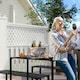 image 8 of Outsunny 3 Pieces Outdoor Dining Set Metal Picnic Table Bench Patio Garden