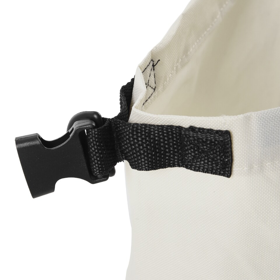 image 1 of Living and Home Adjustable Straps Laundry Backpack Bag, Portable Storage Clothes Bag | White