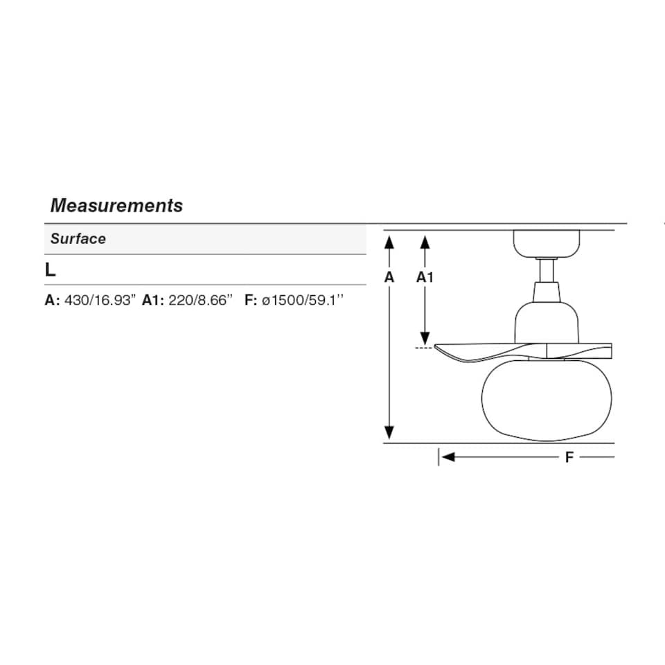 image 1 of Outwood 150cm Smart Ceiling Fan Dark Brown, Walnut Blades, E27 Light, IP44