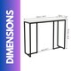 image 5 of Marble Hallway Console Table With 3 Legs White And Black White