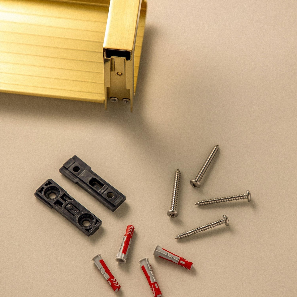 image 1 of COSMIC Bathroom Shelf, Organizer, Glass Wiper, Gold, Architect S+ Collection