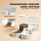 image 6 of Skylos 2 Packs Automatic Food Feeder Waterer Set 3.2L Plastic Dispenser Dog Cat
