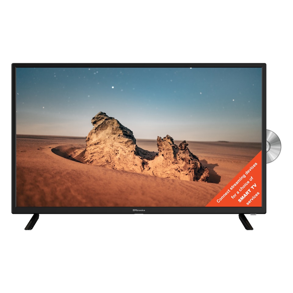 image 1 of EMtronics 32-Inch HD Ready LED TV with Built-in DVD Player