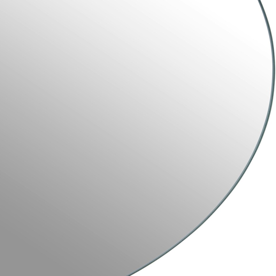 image 1 of Athena Round Medium Black Wall Mirror Black