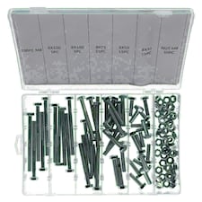 100pc M8 8mm Bolts Bolt with Nuts Assortment 30 - 100mm Hex Head