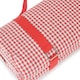 image 3 of Red and White Gingham Picnic Blanket | Red | Red