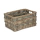image 4 of Unlined Small Grey Scandi Storage Basket | Grey | Grey