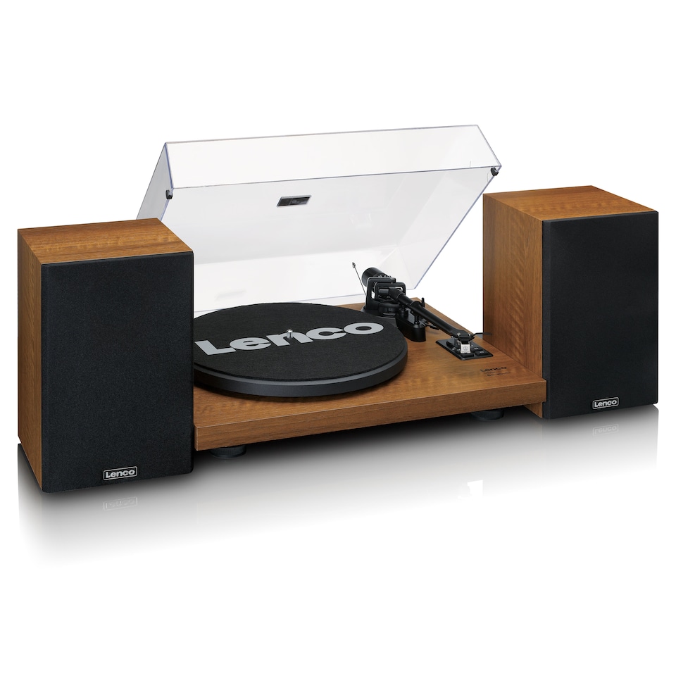 image 1 of Lenco LS-480WD - Turntable with Bluetooth Connectivity and Speakers, Wood