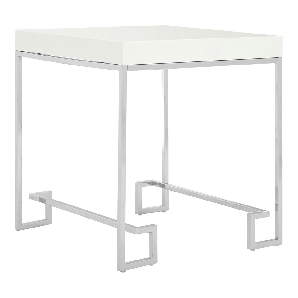 image 1 of Interiors by Premier Allure Chrome Angled Legs End Table