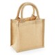 image 4 of Westford Mill Jute Mini Gift Bag (6 Litres) (Pack Of 2) - Natural - One Size