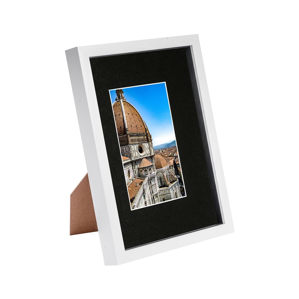 image 1 of Nicola Spring 3D Shadow Box Frame with A5 Mount - A4 (8" x 12") - White/Black