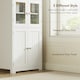 image 4 of HOMCOM Kitchen Cupboard Storage Cabinet Adjustable Shelves, Glass Doors, White
