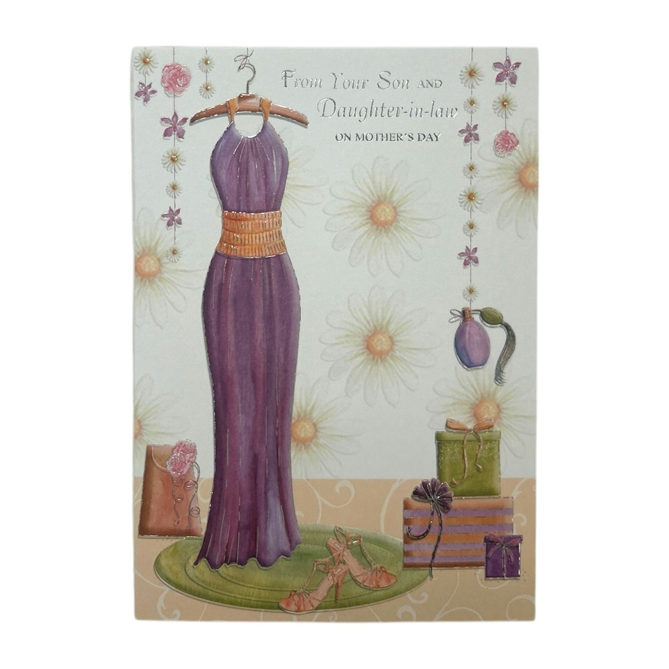 image 1 of "From Your Son and Daughter-in-Law" On Mother's Day Greeting Card