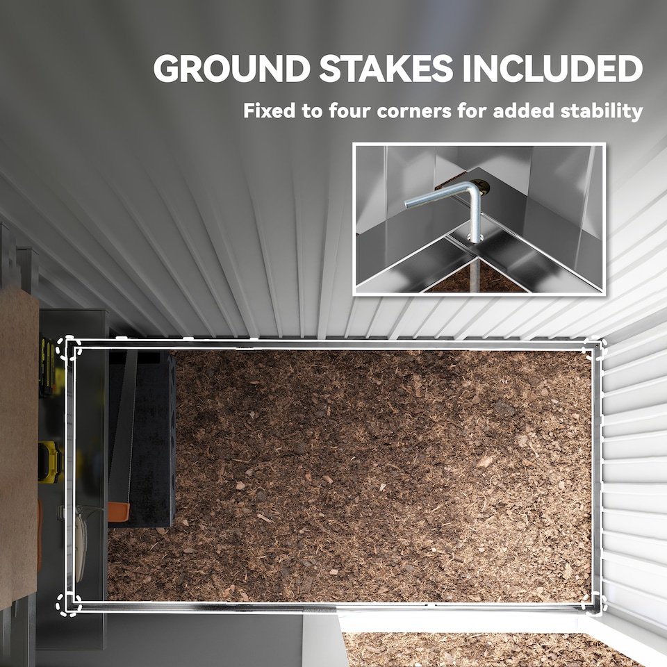 image 1 of Outsunny 5x3ft Garden Shed, Steel Small Shed, Outdoor Leanto Shed with Adjustable Shelf, Lock and Gloves for Patio, Garden, Dark Grey with Foundation Kit