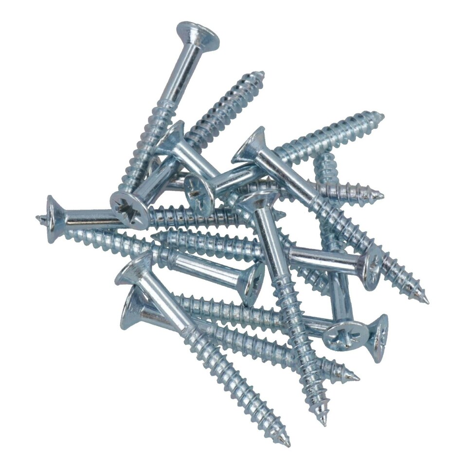 image 1 of 4mm x 38mm PZ2 Drive Countersunk Wood Chipboard Screws Fasteners 14pc