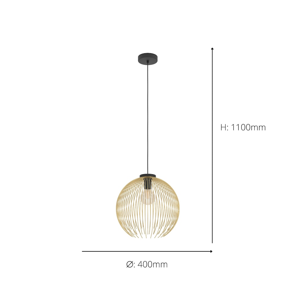 image 1 of EGLO Venezuela Gold Steel Pendant Light