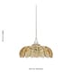 image 6 of Set of 2 Alice - Amber Floral Glass Easy Fit Pendant Shades