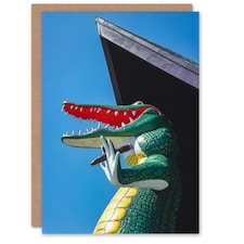 John Margolies Art Card Gatorland Zoo Alligator With Cigar Photo
