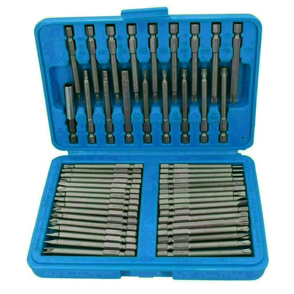 image 1 of Screwdriver Bits Torx / PZ / PH / Flat Hex Spline Extra long Security 50pc AT822