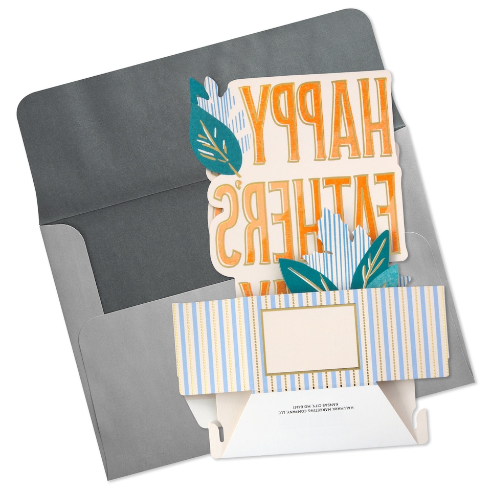 image 1 of Hallmark Paper Wonder Father's Day Card - 3D Pop-Up Leaves Design