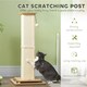 image 4 of PawHut 3-in-1 Cat Scratcher Post with Sisal Track Ball Toy, Light Oak