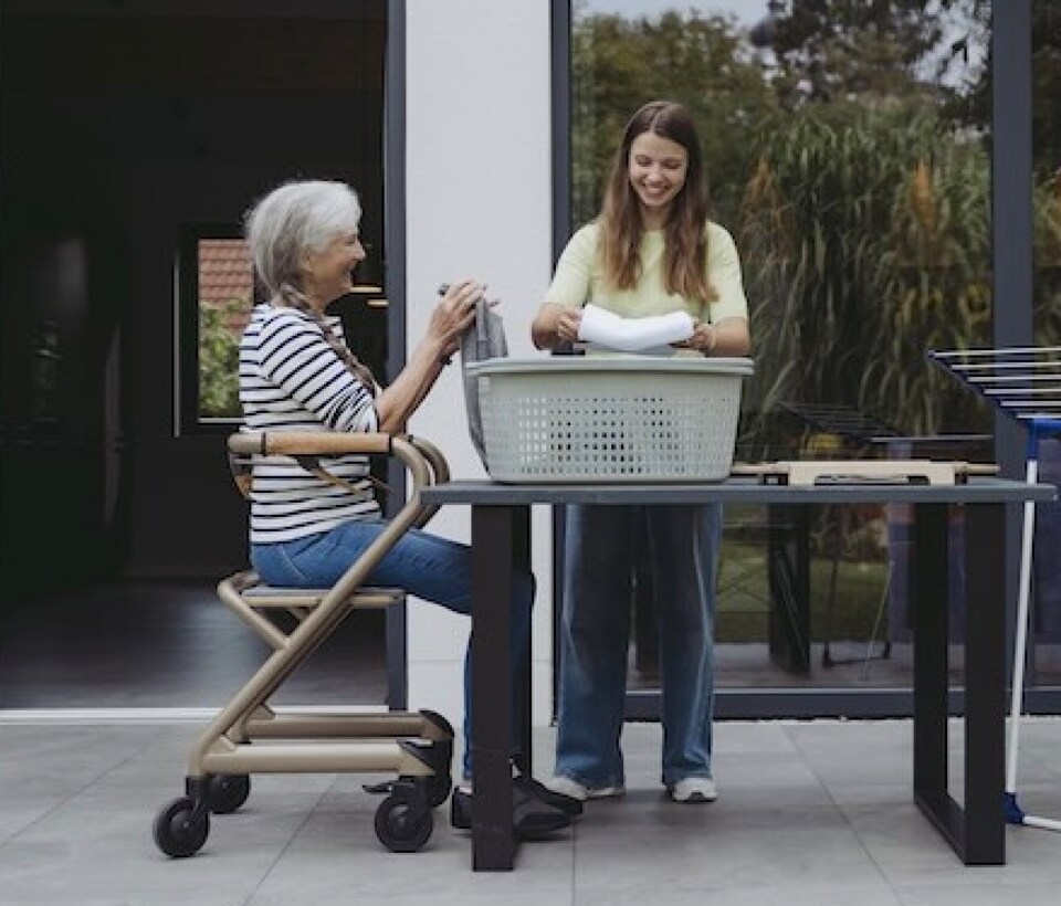 image 1 of Saljol Indoor Rollator Walker with Tray, Seat and Bag