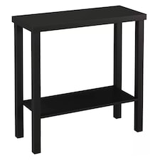URBNLIVING 2 Tier Wooden Console Table Narrow Hallway Storage Unit | Multi | Black | 1
