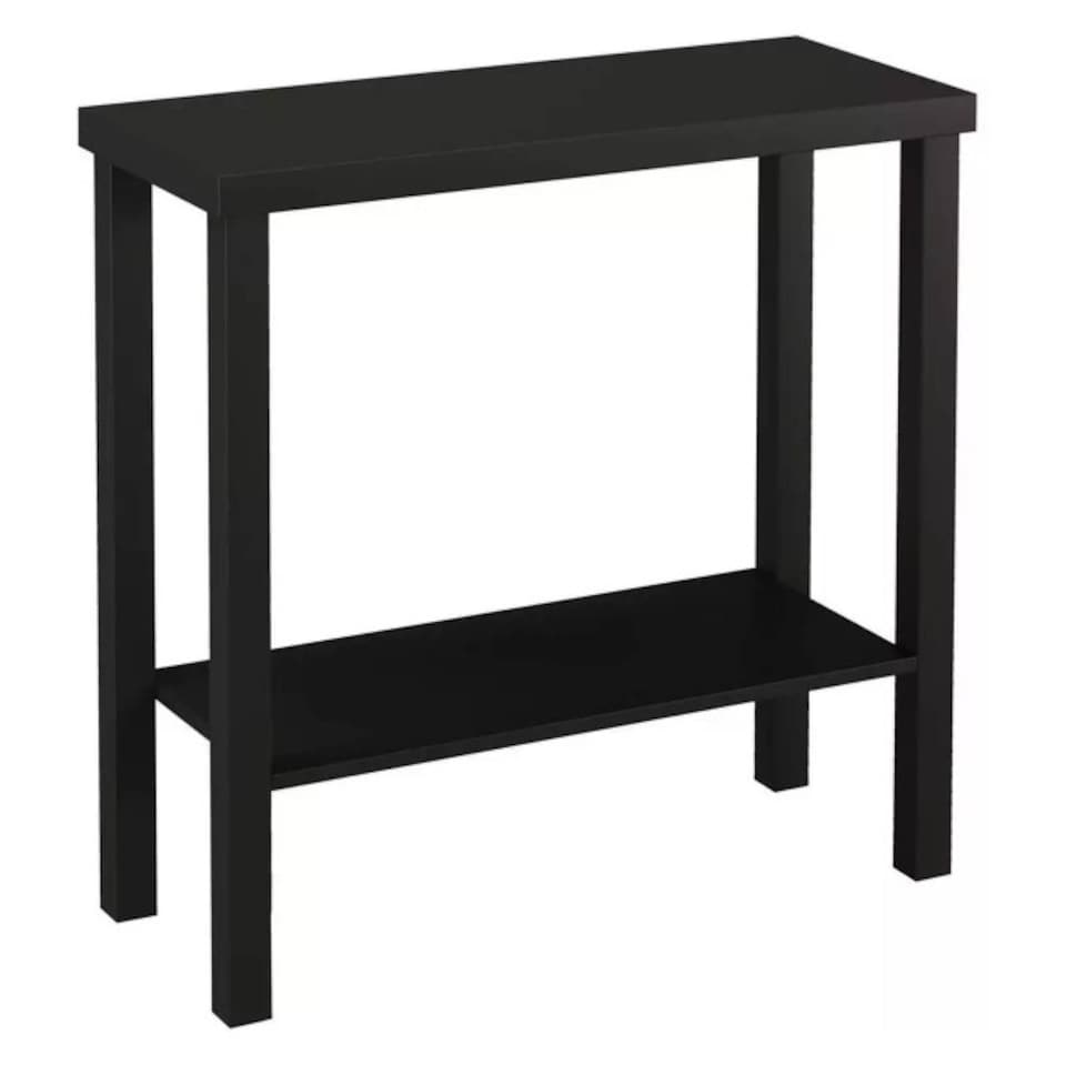 image 1 of URBNLIVING 2 Tier Wooden Console Table Narrow Hallway Storage Unit | Multi | Black | 1