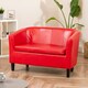 image 2 of Meriden 2 Seat Tub Sofa Red
