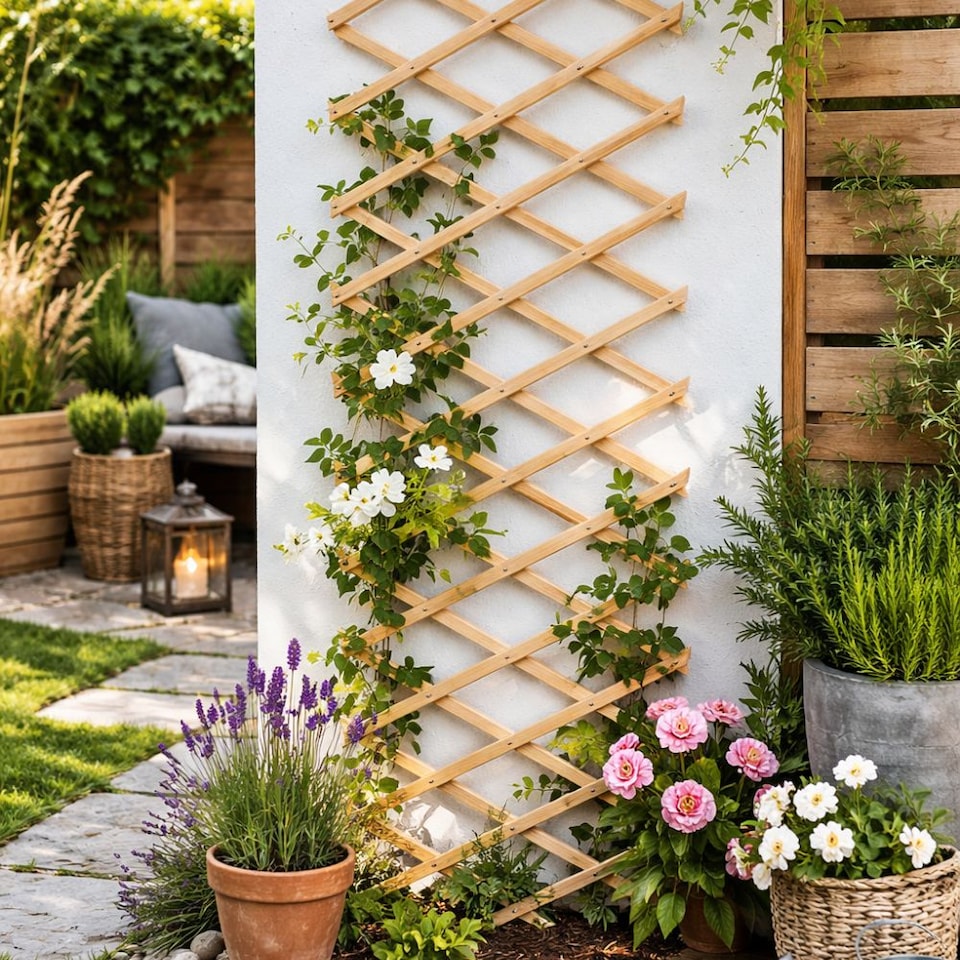image 1 of Marco Paul 180cm x 45cm Expanding Wooden Trellis