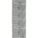 image 1 of KUKOON Silver Grey Green Distressed Abstract Non Slip Washable Low Pile Runner Rug 60cm x 240cm Green