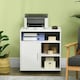 image 6 of HOMCOM Multi-Storage Printer Unit Office Organisation w/ 5 Compartments White